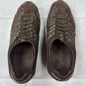 Skechers Women's Brown Suede & Textile Sneakers